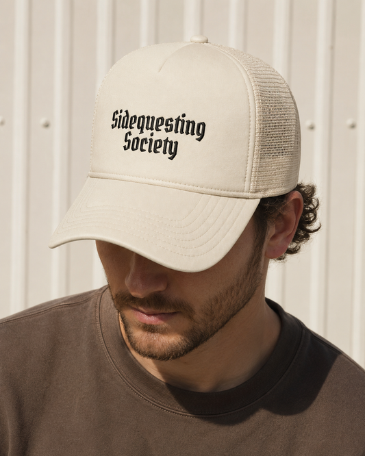 Sidequesting Society Trucker Cap — Neurodivergent Pride Foam Trucker Hat