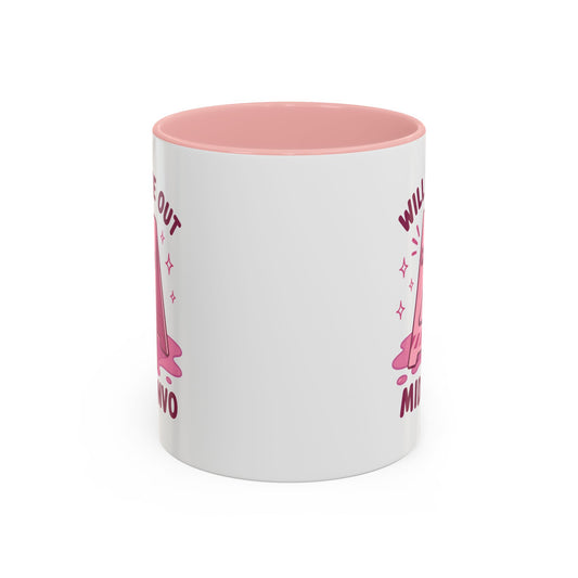 Will Zone Out Mid Convo Coffee Mug — Funny Pink Accent Ceramic Mug (11/15oz)